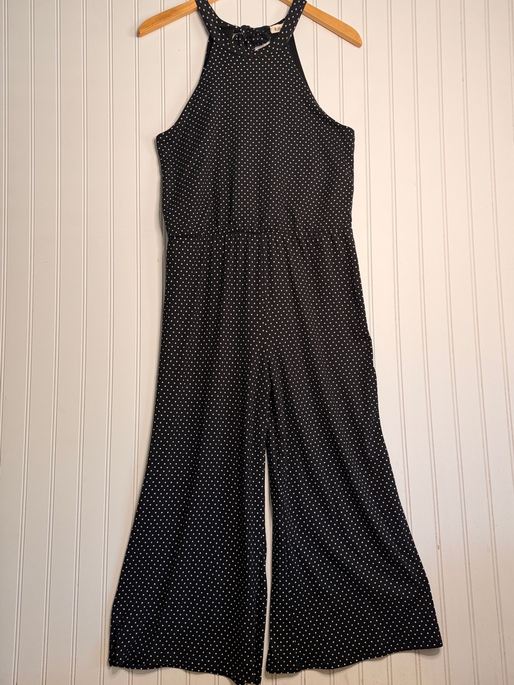 Rolla Coster Black Polka Dot Wide Leg Jumpsuit Size M